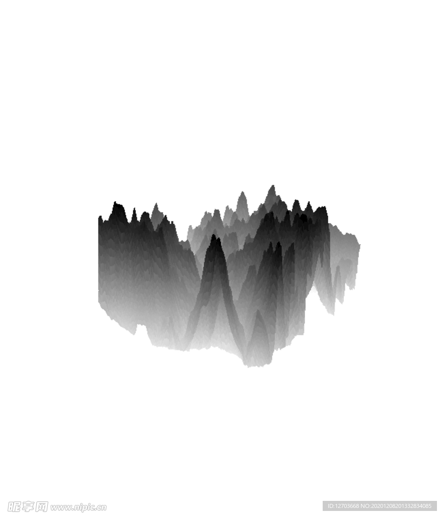 抽象山峰