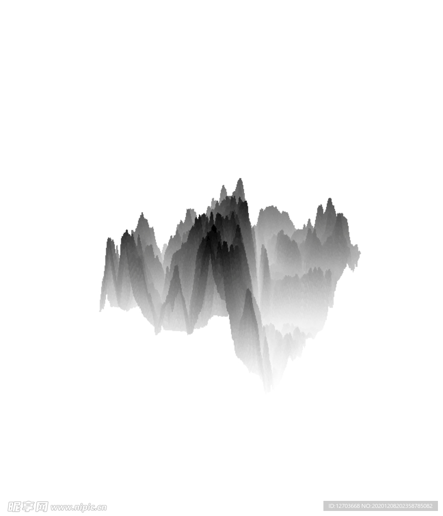 抽象山峰