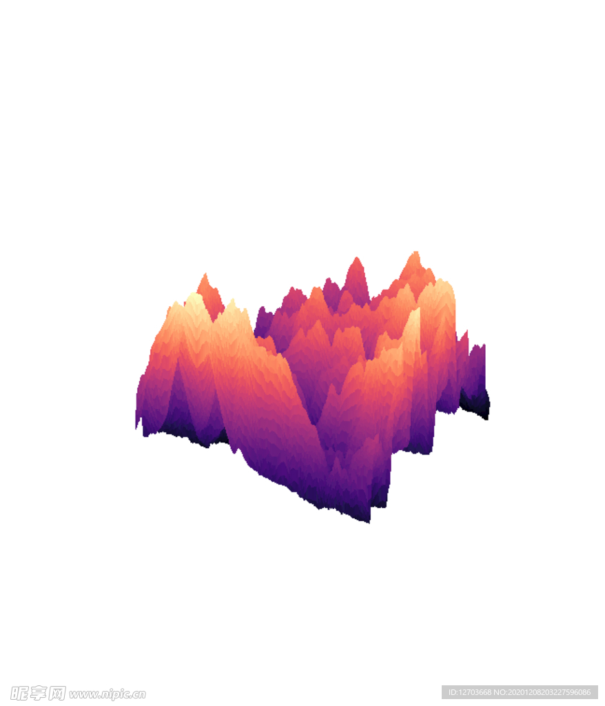 抽象山峰