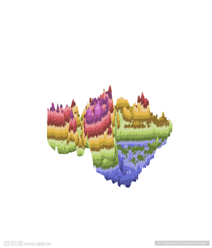 抽象山峰