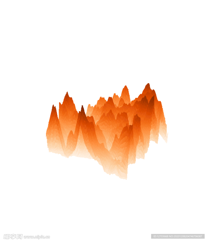 抽象山峰