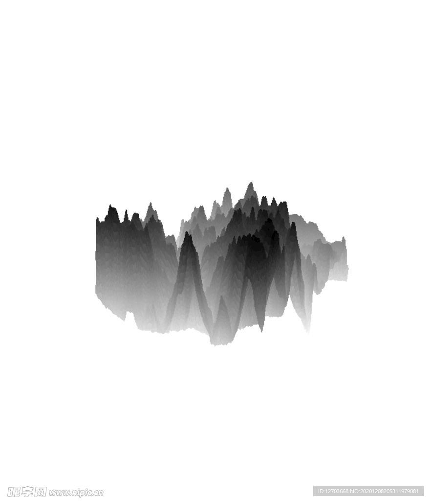 抽象山峰