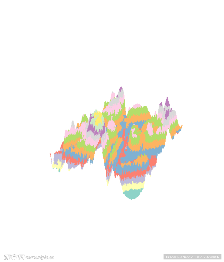 抽象山峰