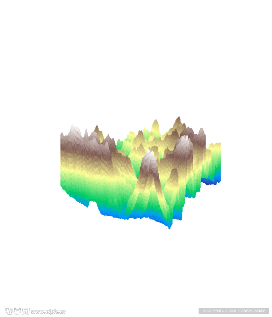 抽象山峰