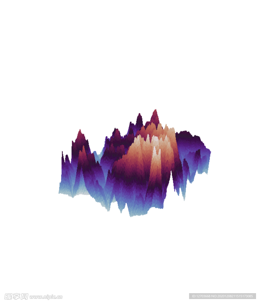 抽象山峰
