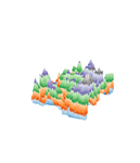 抽象山峰
