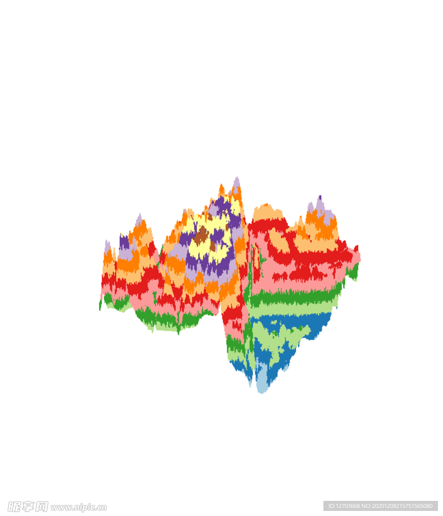 抽象山峰