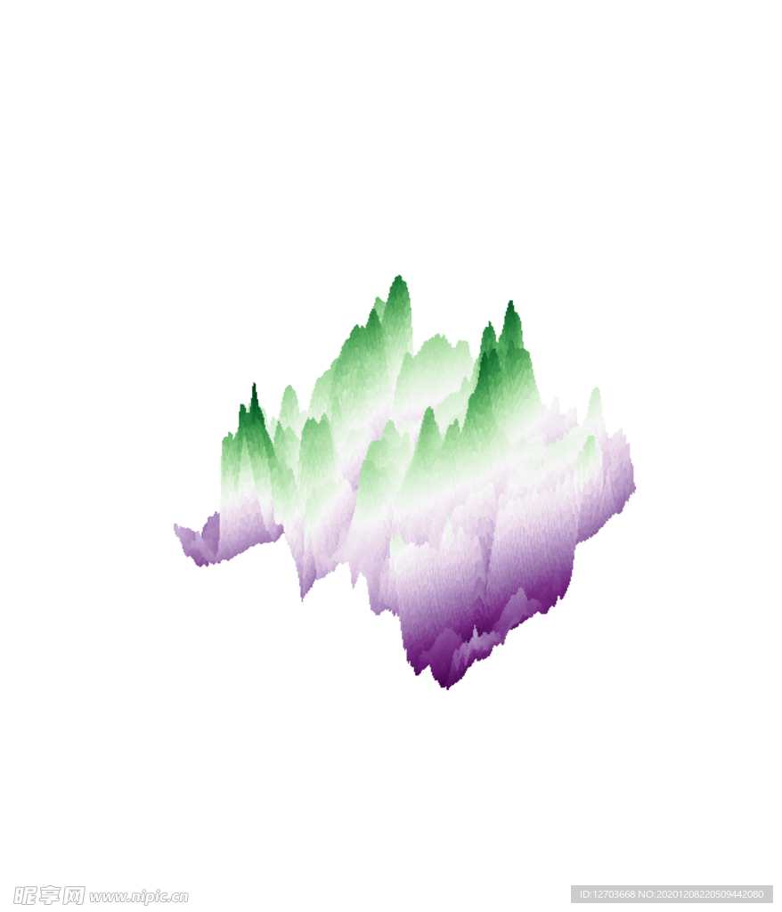 抽象山峰