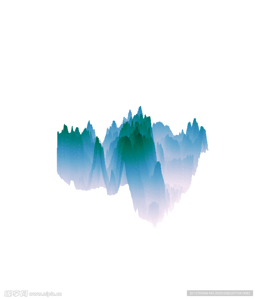 抽象山峰