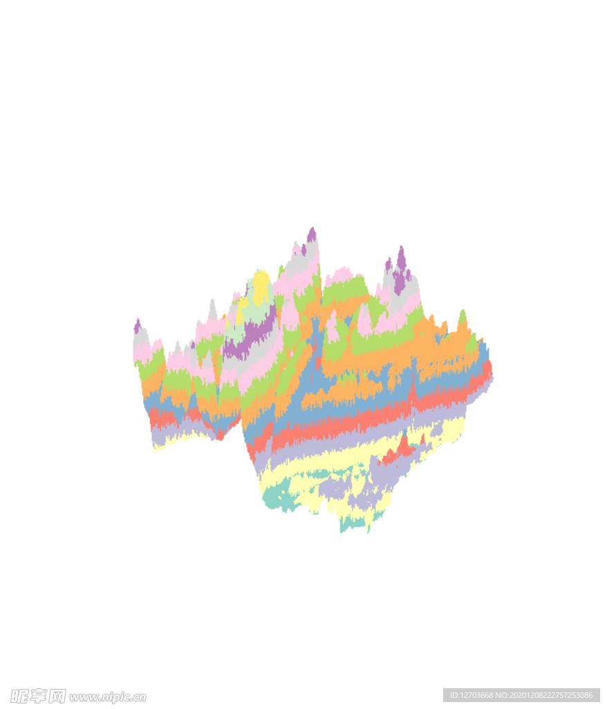 抽象山峰