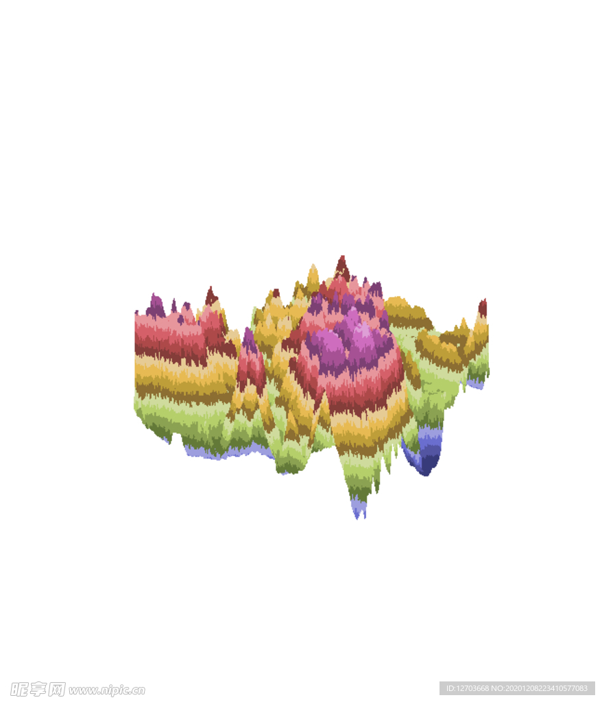 抽象山峰