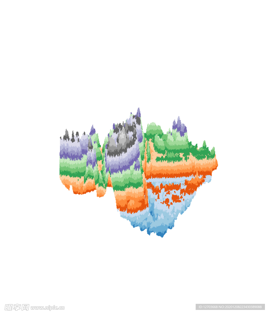 抽象山峰