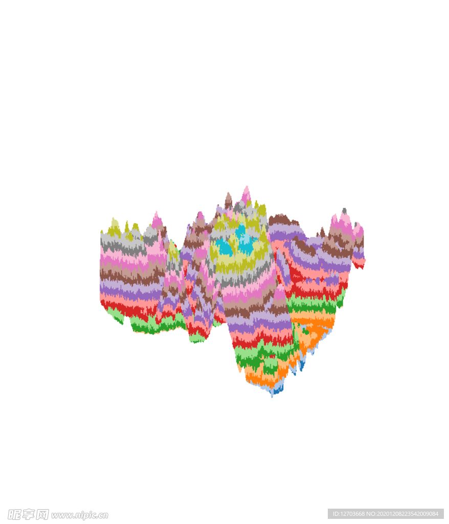 抽象山峰
