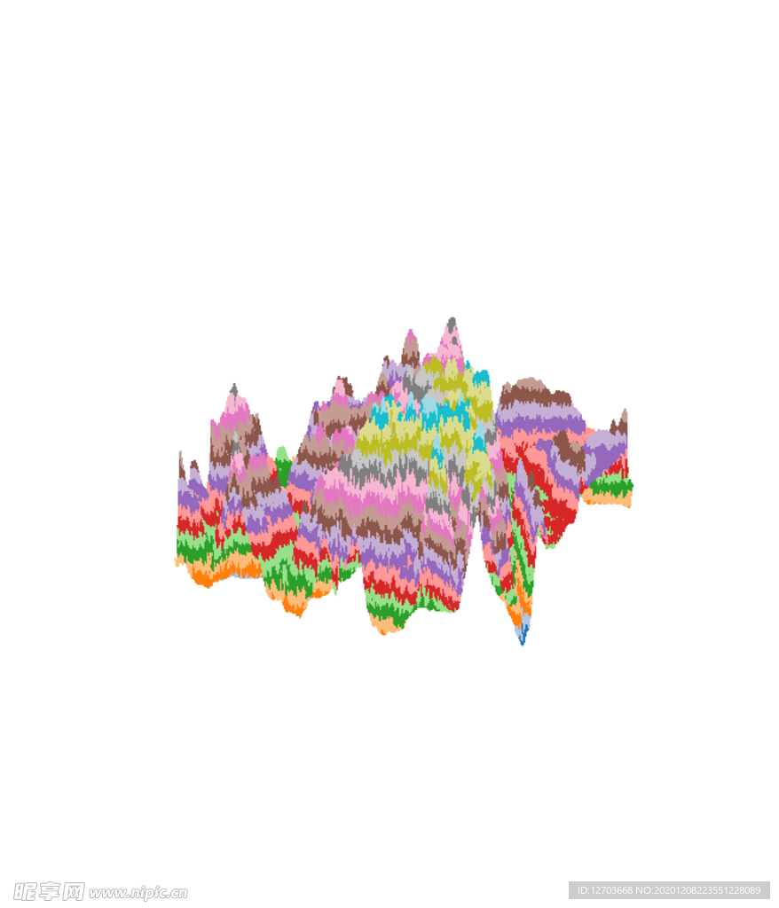 抽象山峰