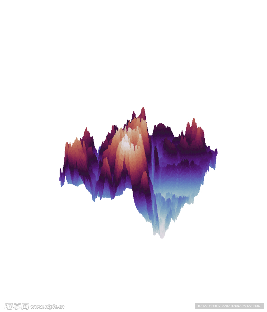 抽象山峰