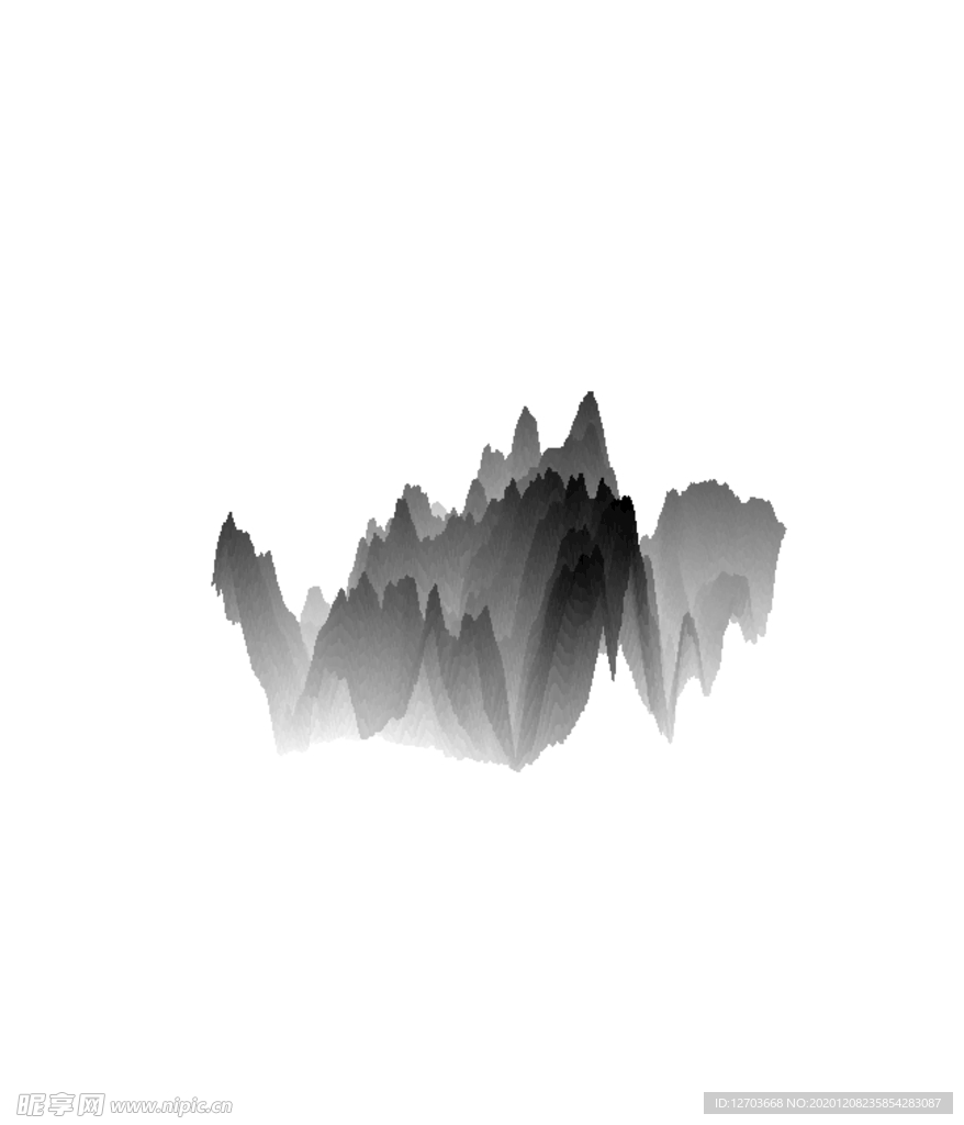 抽象山峰
