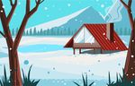 雪景 房子