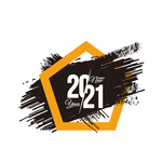 2021黄色数字