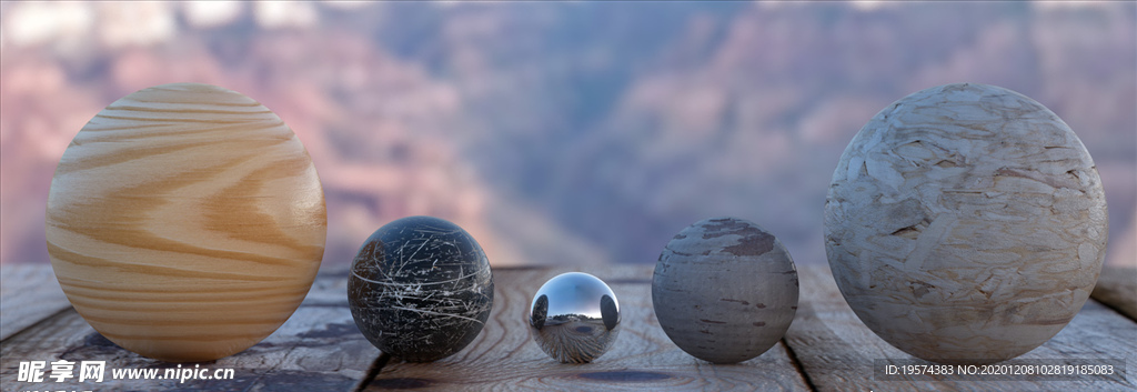 C4D 材质木头地板大理石不锈