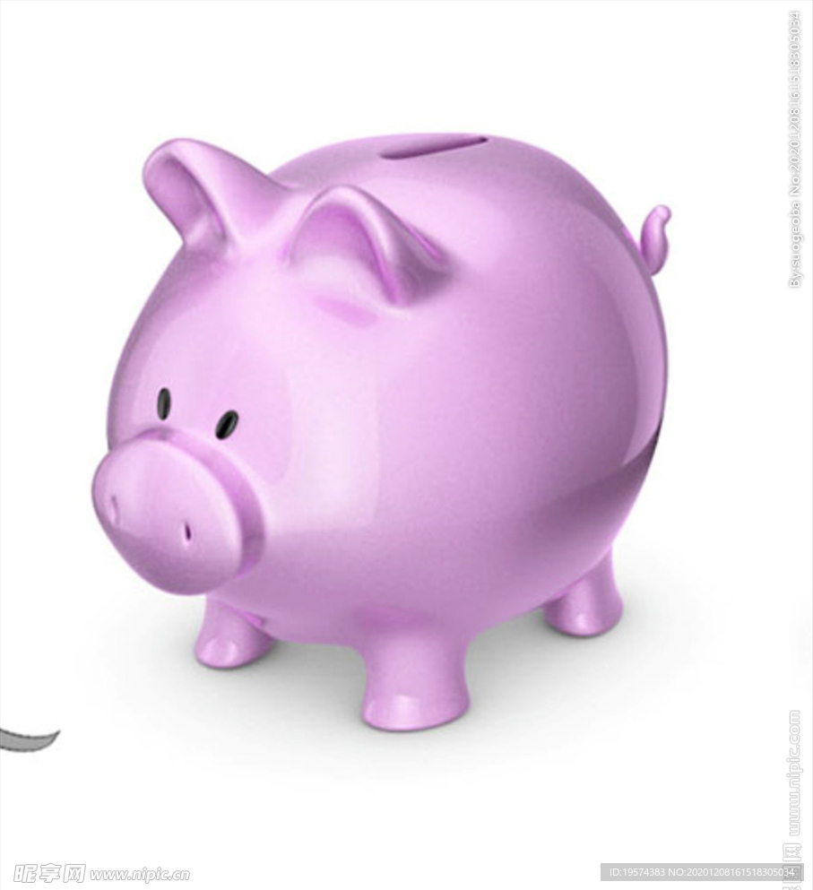 C4D 模型 小猪存钱罐