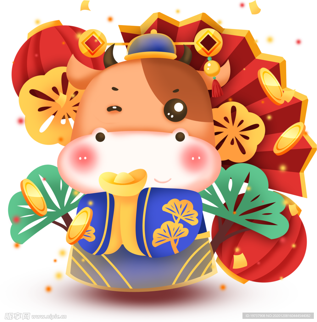 卡通牛年