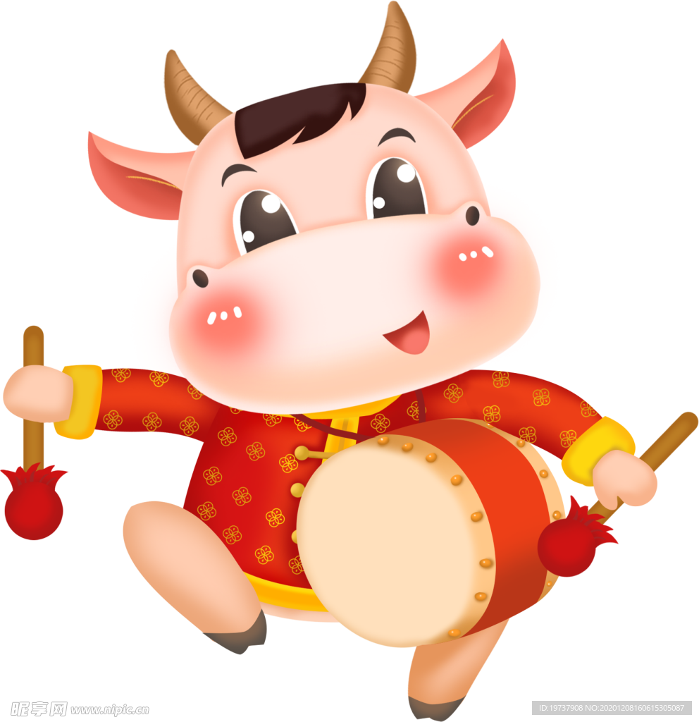 卡通牛年