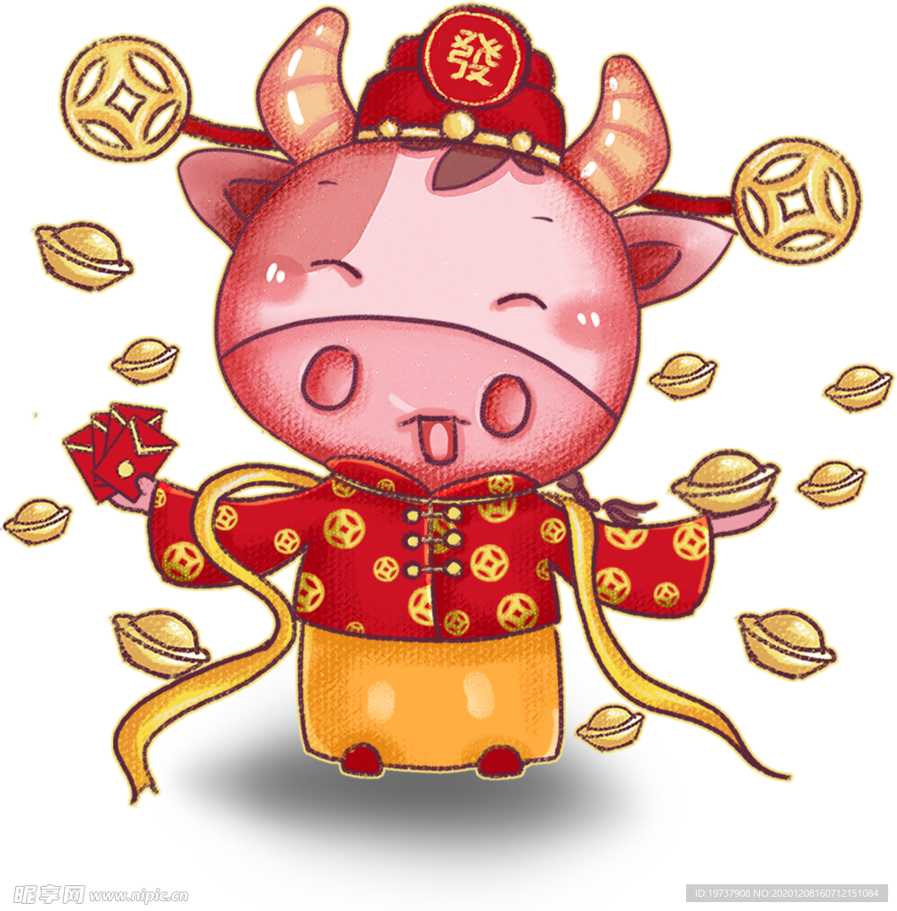 卡通牛年