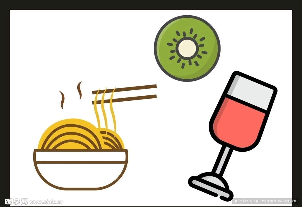 卡通美食餐饮
