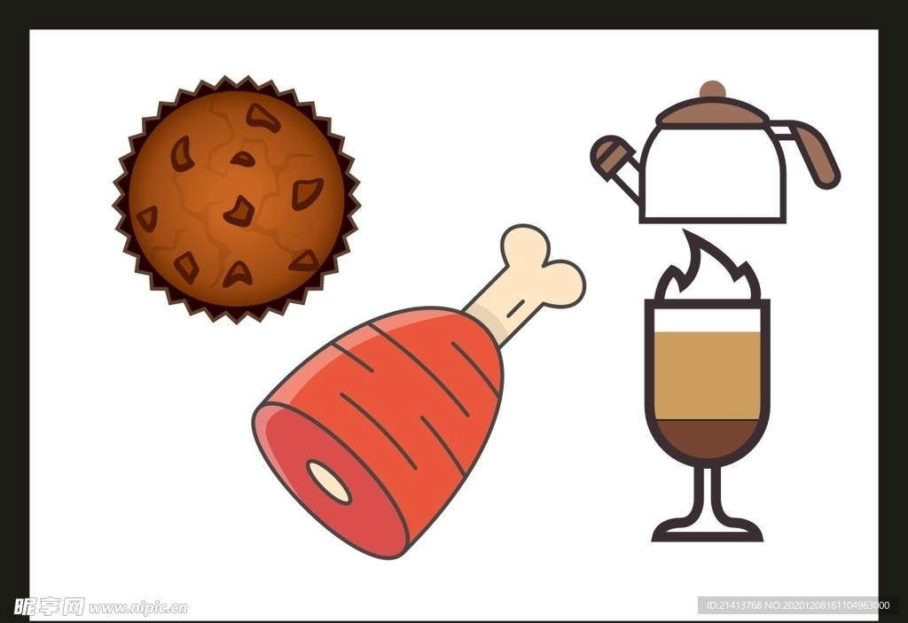 卡通美食餐饮