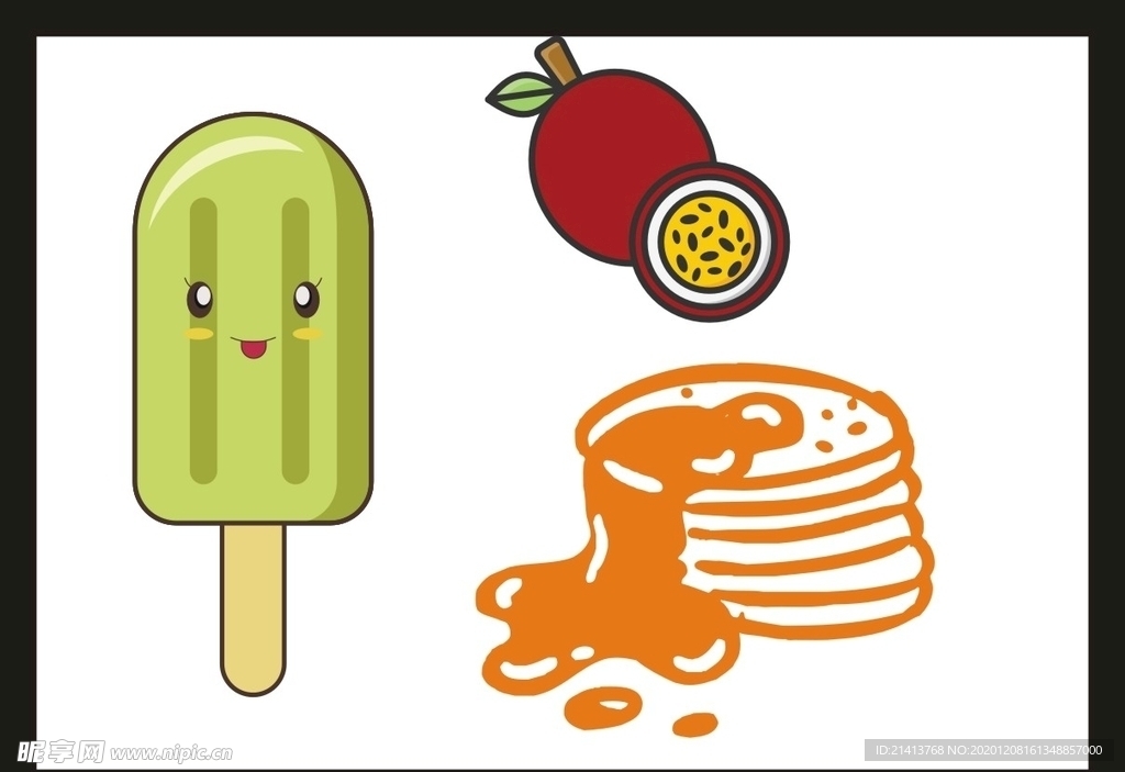 卡通美食餐饮