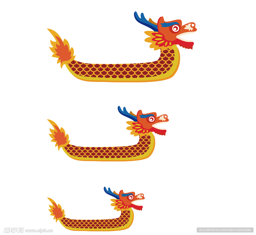 卡通龙舟