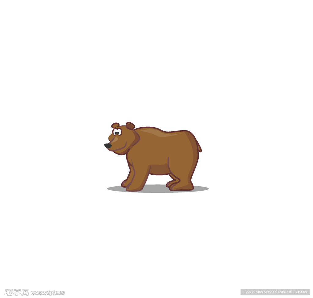 卡通狗熊
