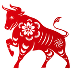 剪纸牛年