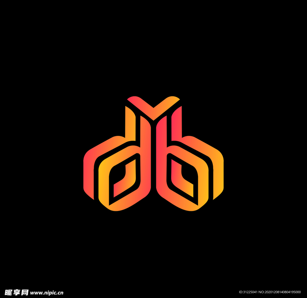 B logo标志