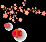 灯笼梅花元素设计