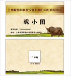 牦牛肉简约名片