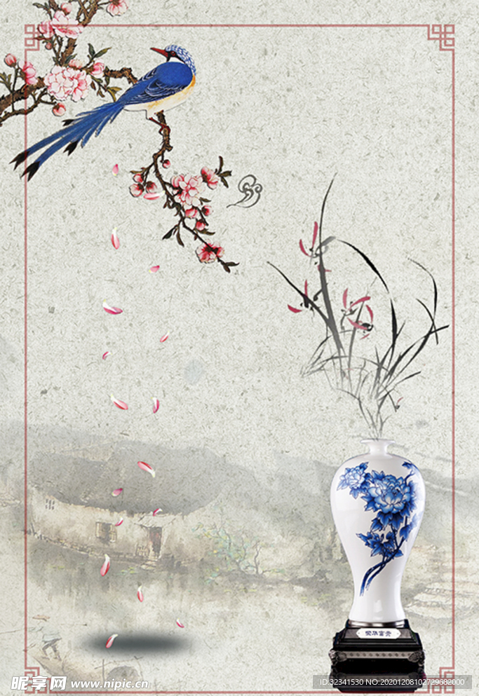 中国风水墨古典装饰画