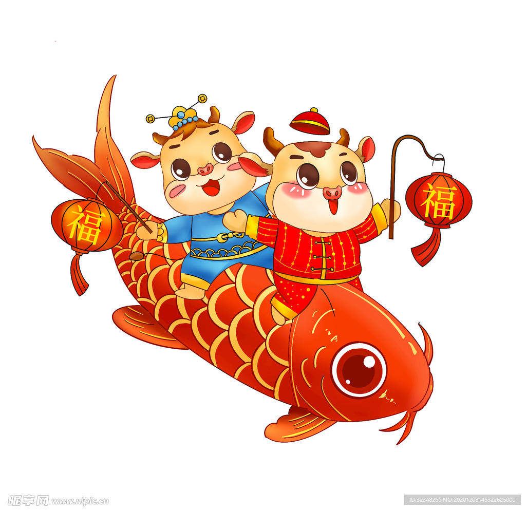 牛插画