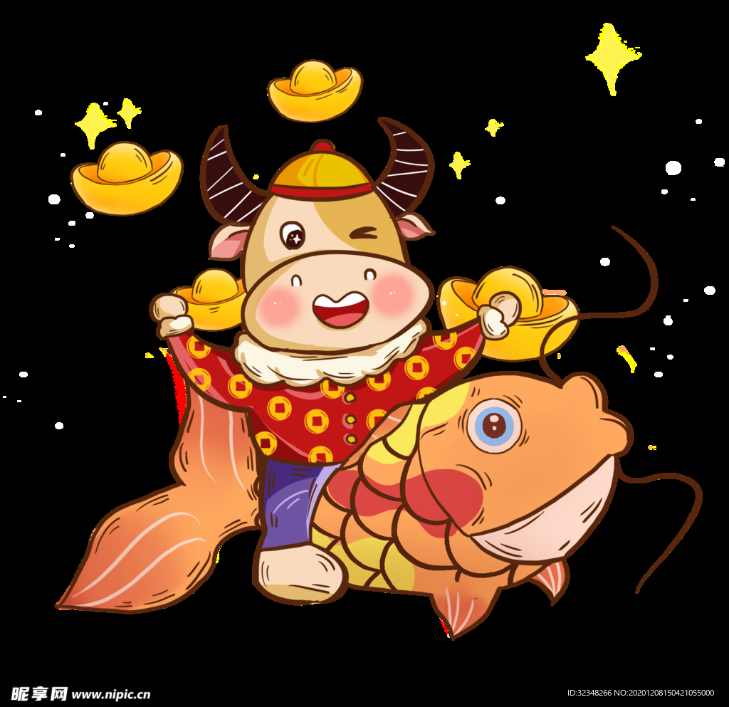 牛插画