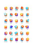 渐变填色系电商主题icon图标