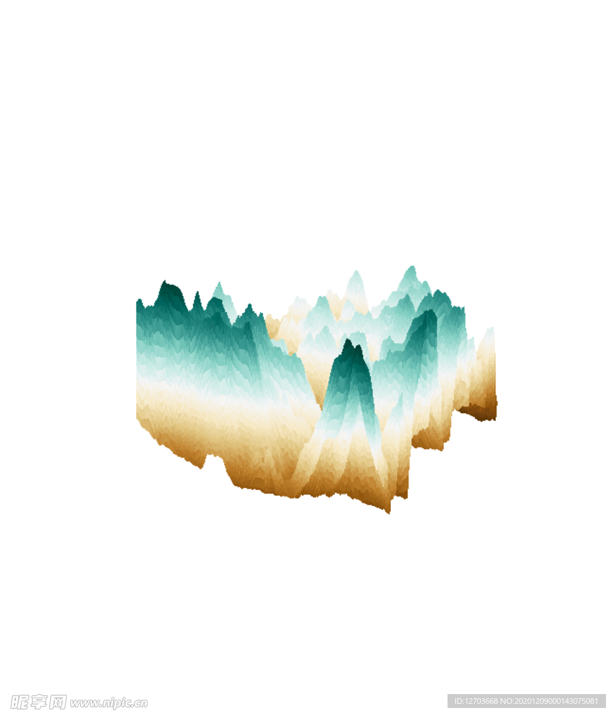 抽象山峰