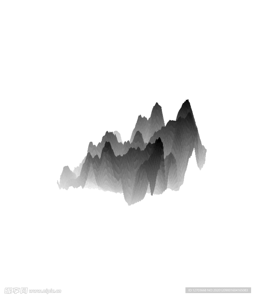 抽象山峰