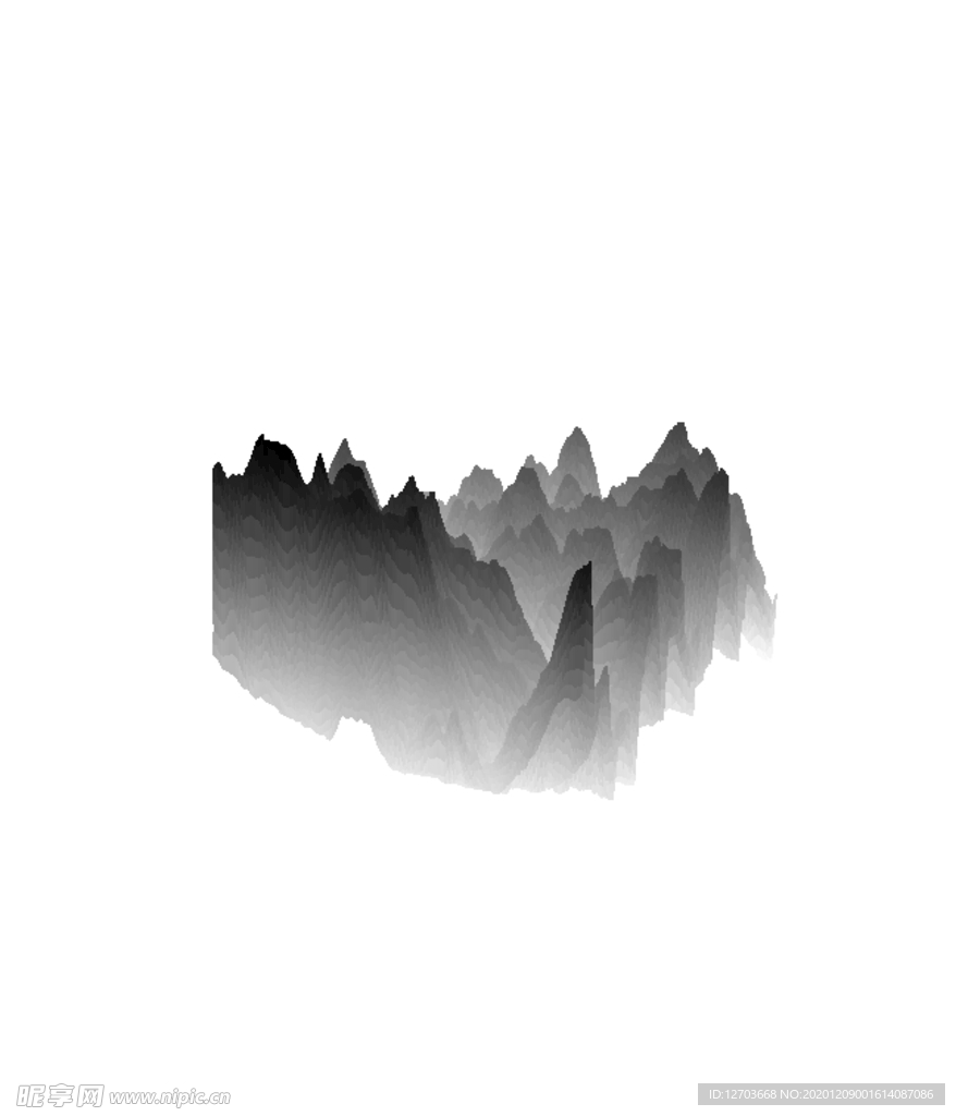 抽象山峰
