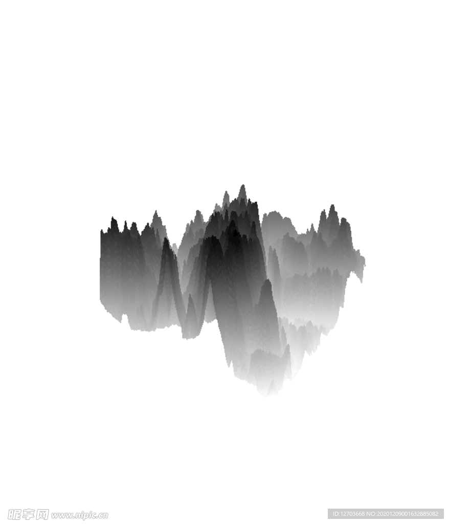 抽象山峰