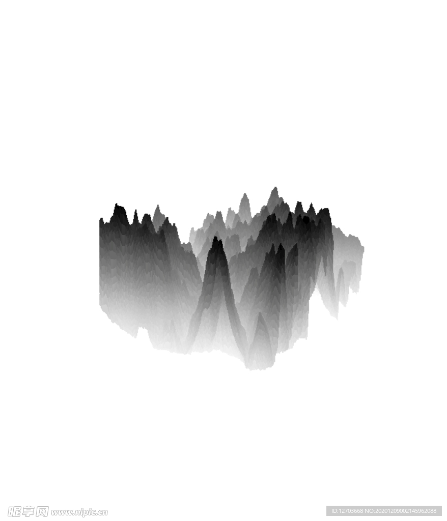 抽象山峰