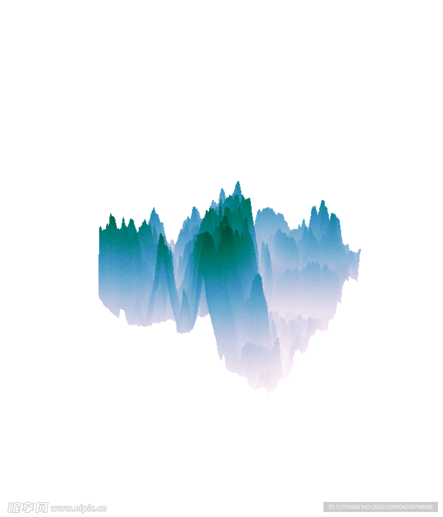 抽象山峰