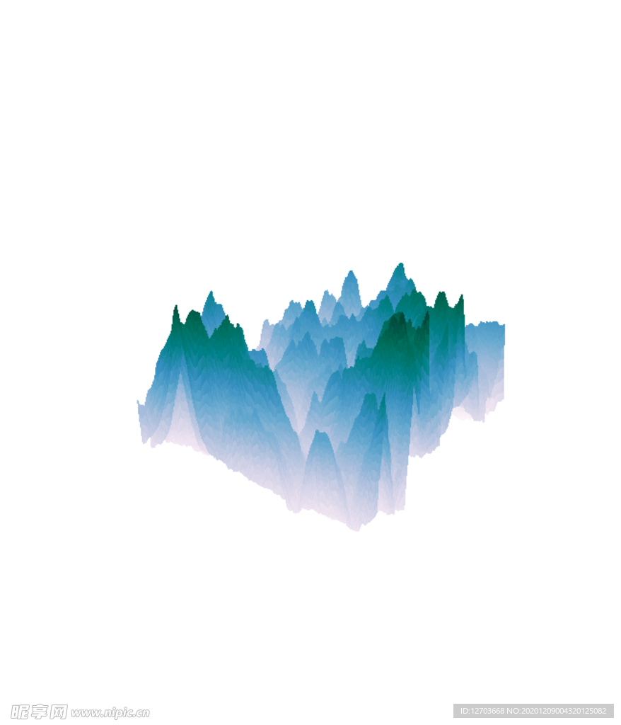 抽象山峰