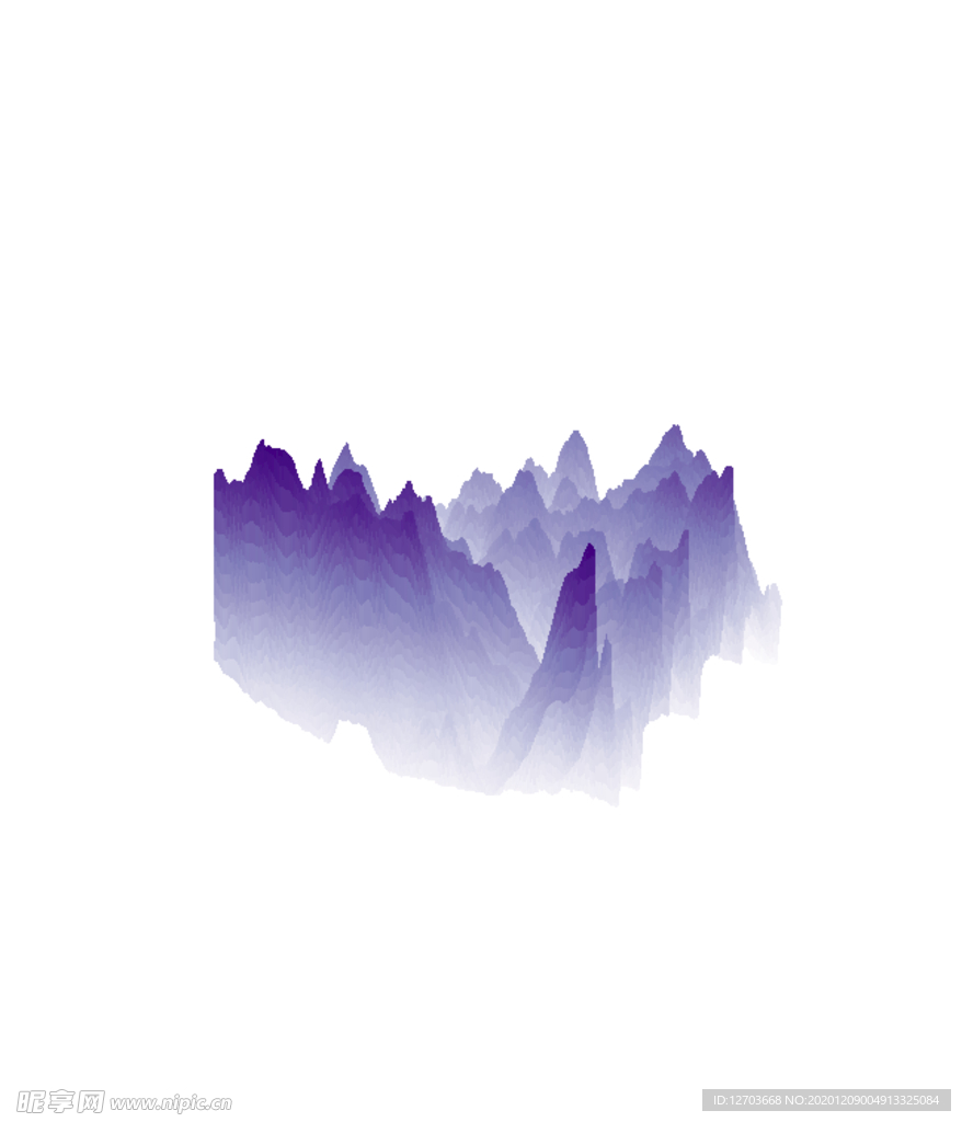 抽象山峰
