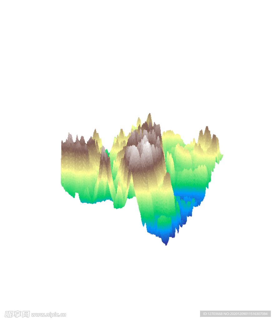 抽象山峰