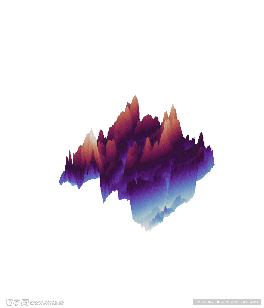 抽象山峰